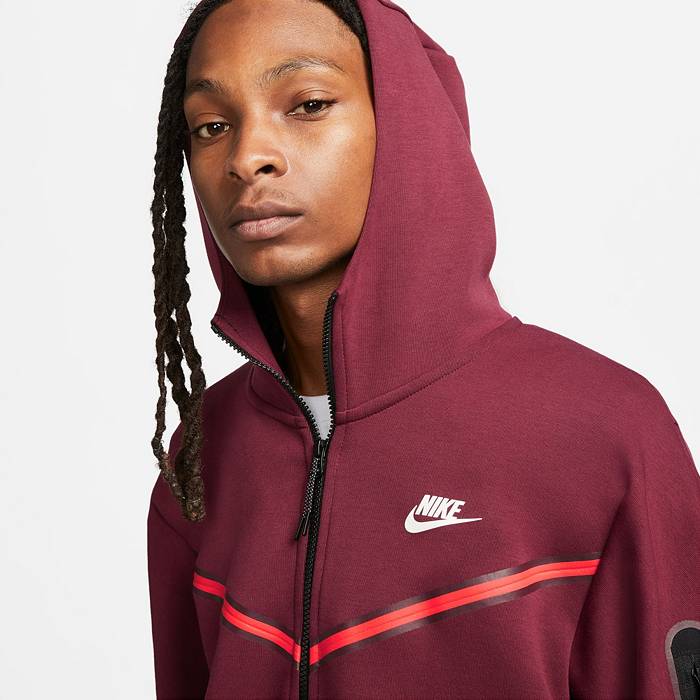 Nike Men's Sportswear Tech Fleece Full-Zip Hoodie-Maroon | lupon.gov.ph