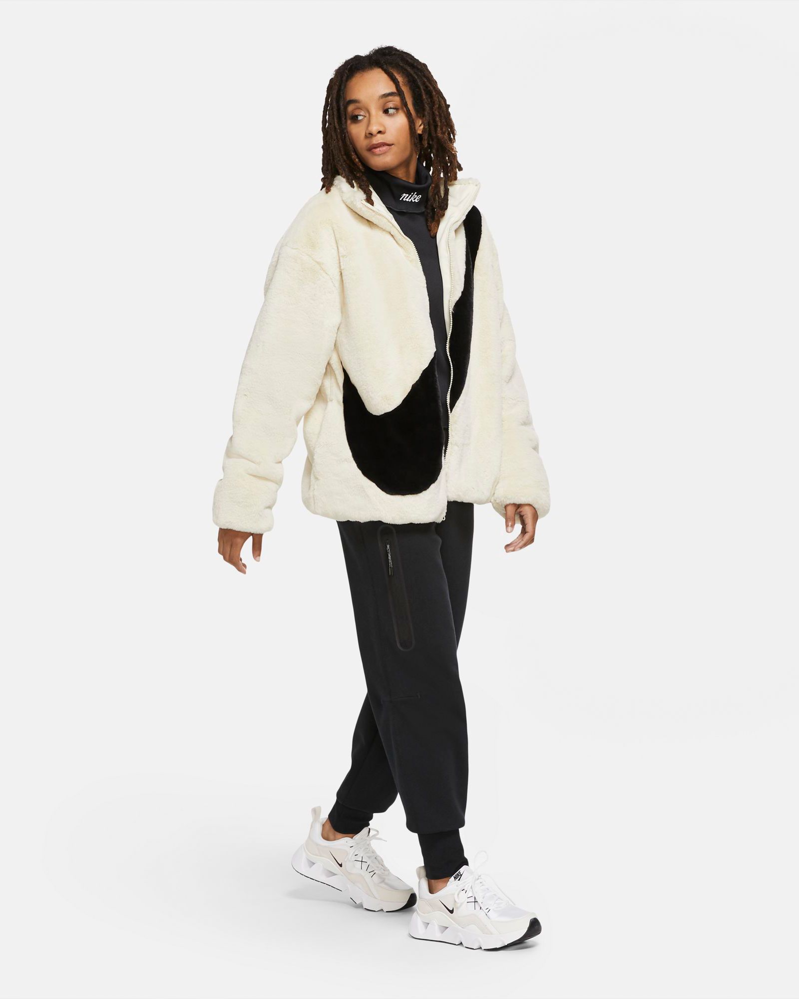 faux fur nike jacket