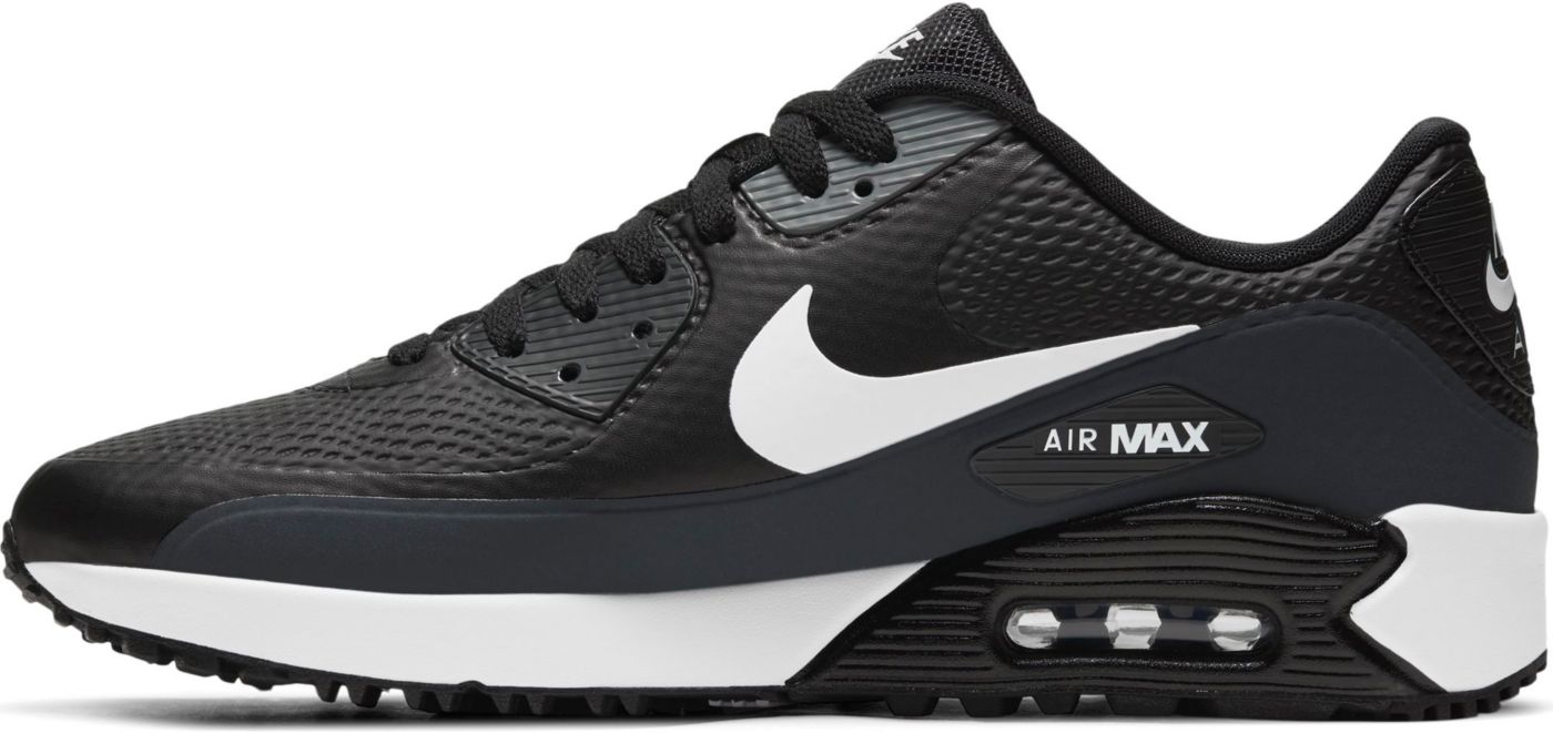 Nike Air Max 90 G Golf Shoes Black White M 12