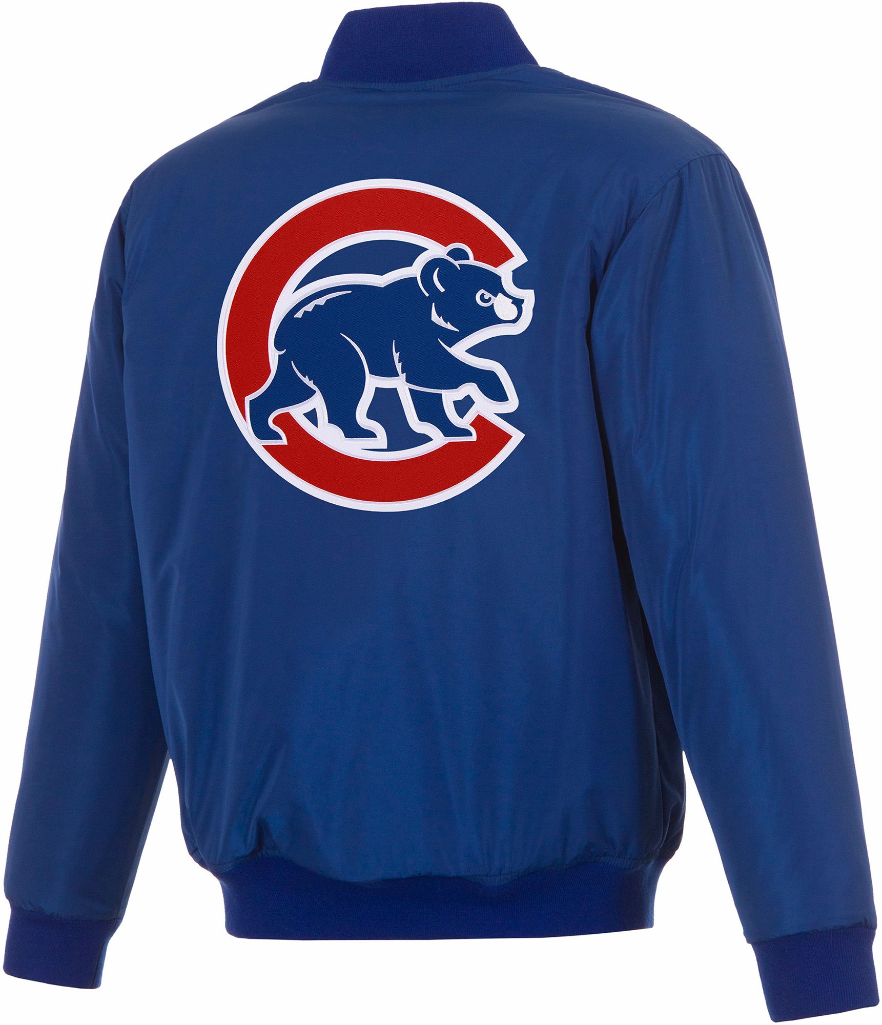 JH Design Men's Chicago Cubs Full-Zip Reversible Flight Royal Nylon Jacket product image