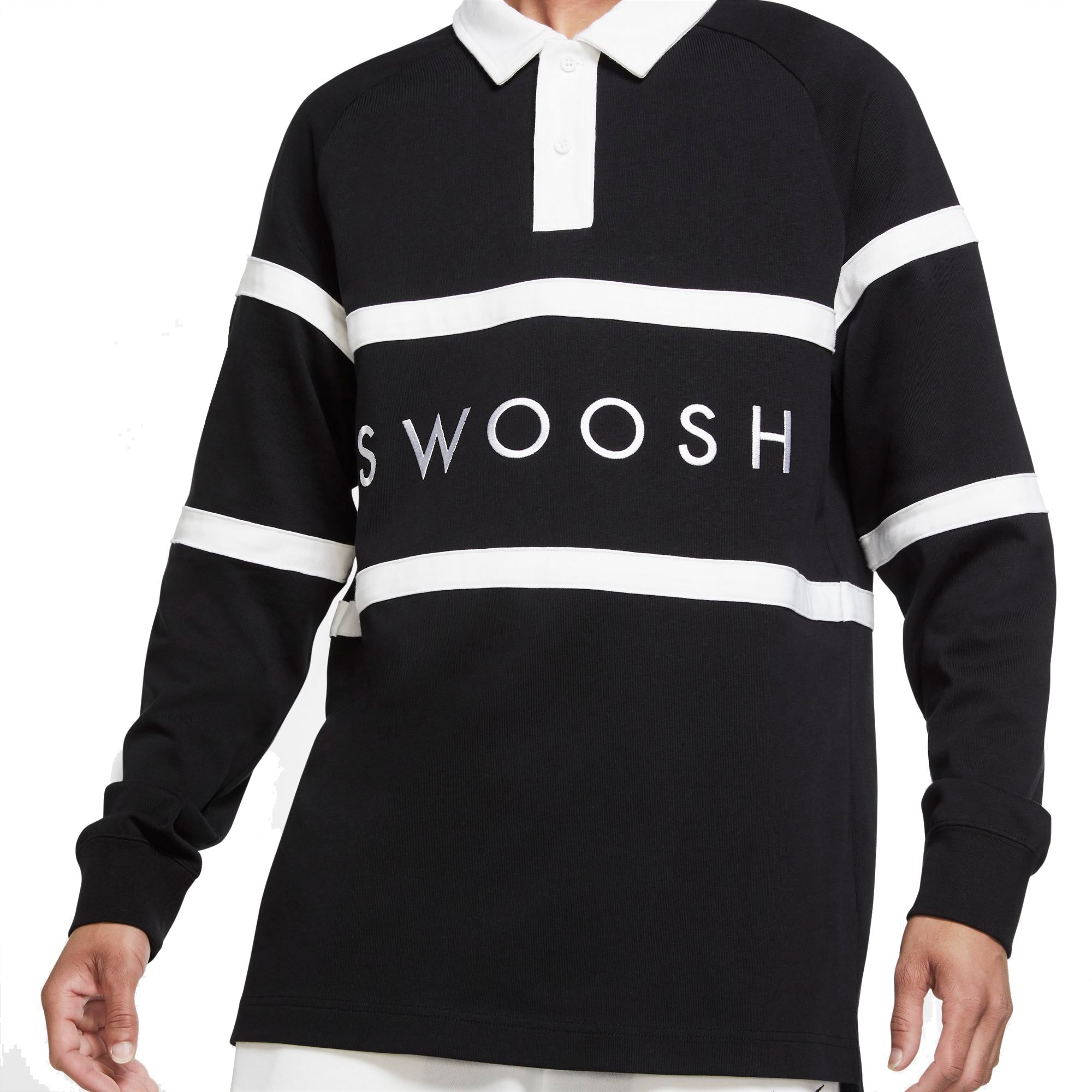 black rugby jumper