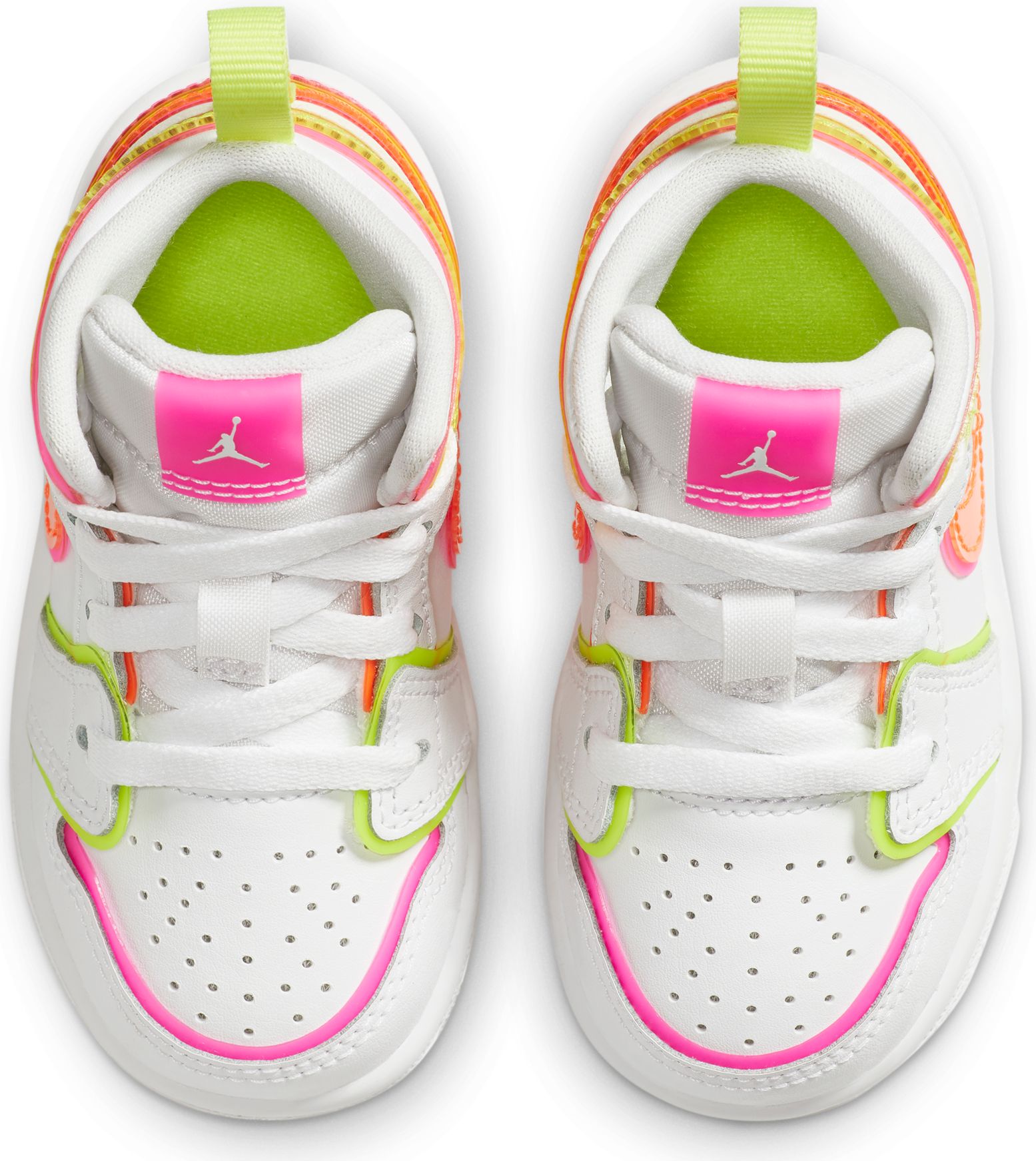 jordan aj 1 mid edge glow grade school