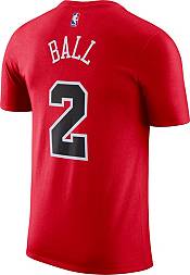 Nike Men's Chicago Bulls Lonzo Ball #2 Red Player T-Shirt product image