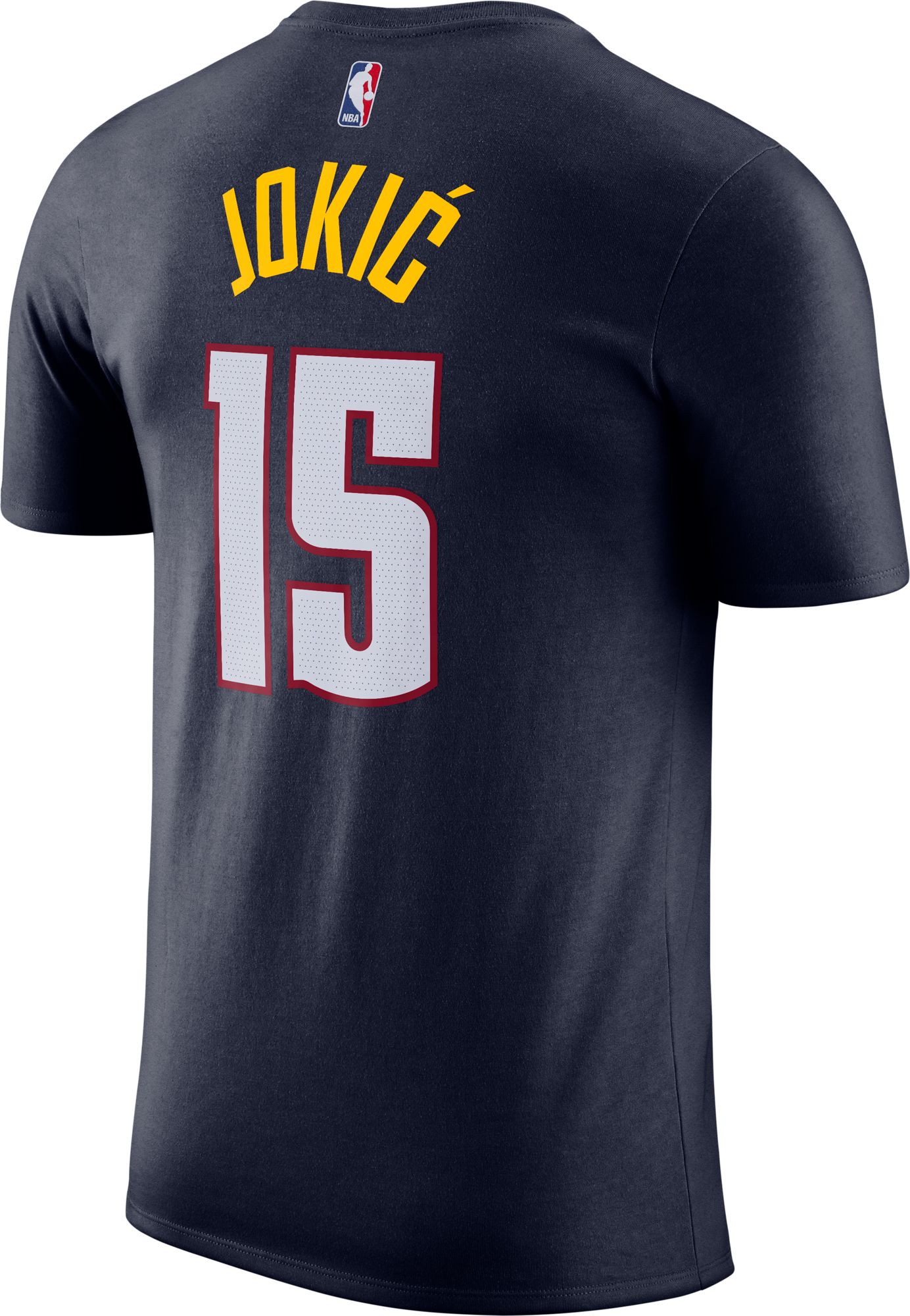 Nike Men's Denver Nuggets Nikola Jokic #15 Navy Cotton T-Shirt product image