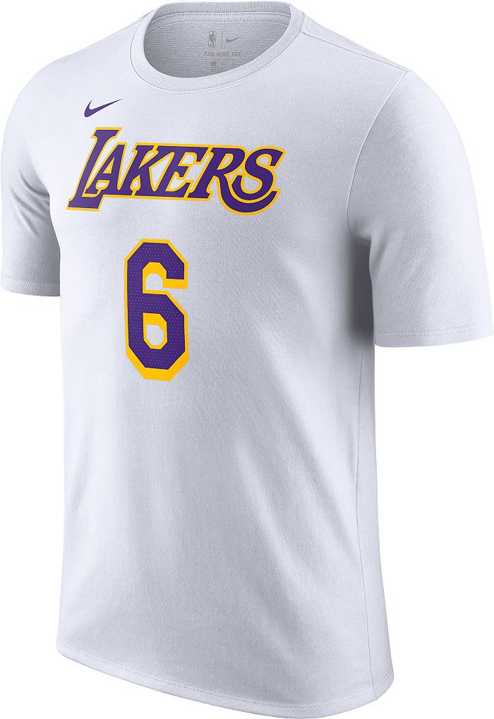 Nike / Men's Los Angeles Lakers LeBron James #6 White Dri-FIT