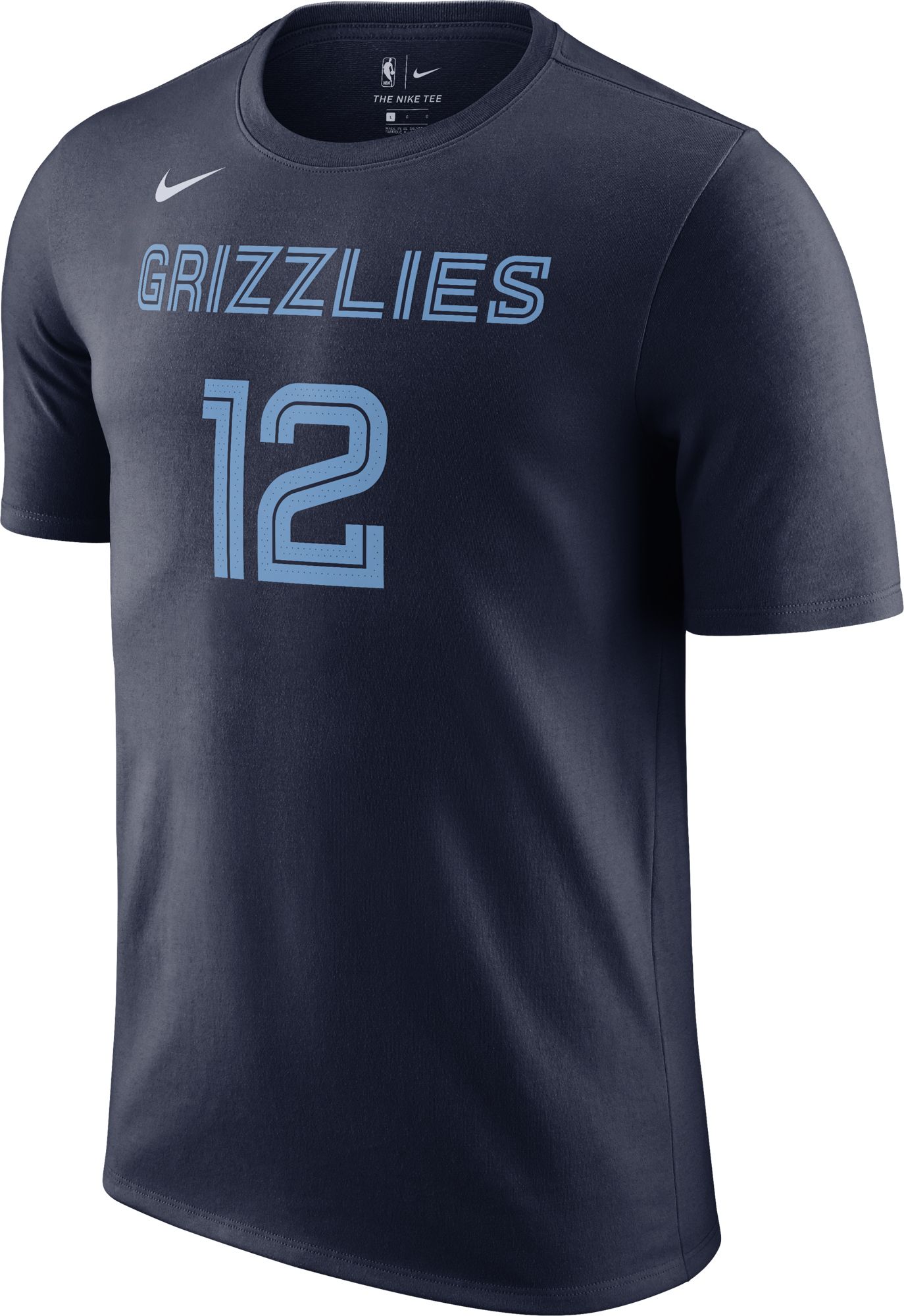 Nike Men's Memphis Grizzlies Ja Morant #12 Navy Cotton T-Shirt product image