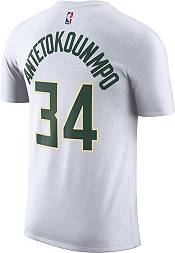 Nike Men's Milwaukee Bucks Giannis Antetokounmpo #34 Dri-FIT White T-Shirt product image