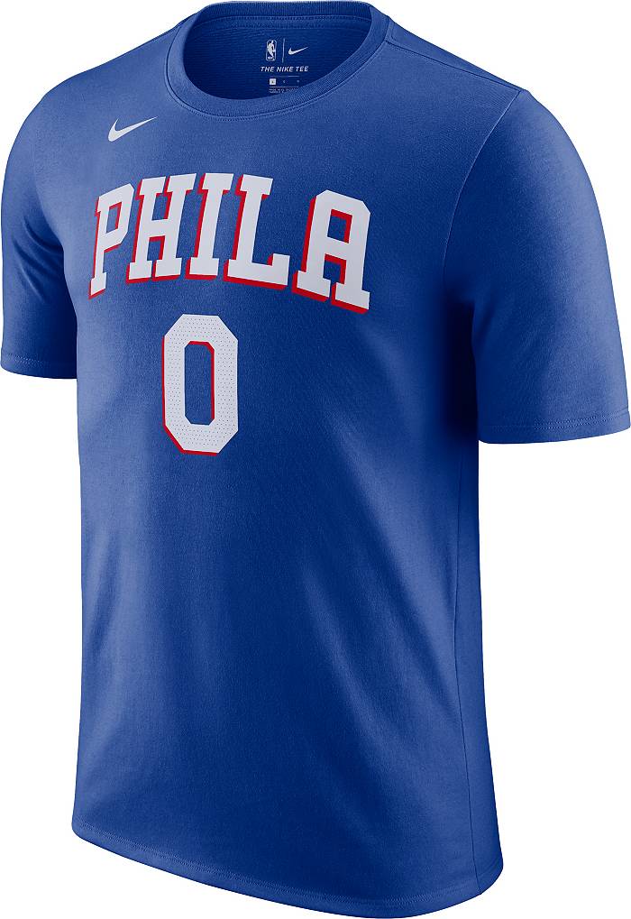 Pro Standard Men's Post Tyrese Maxey Royal/Red Philadelphia 76ers Ombre Name & Number T-Shirt Size: Small