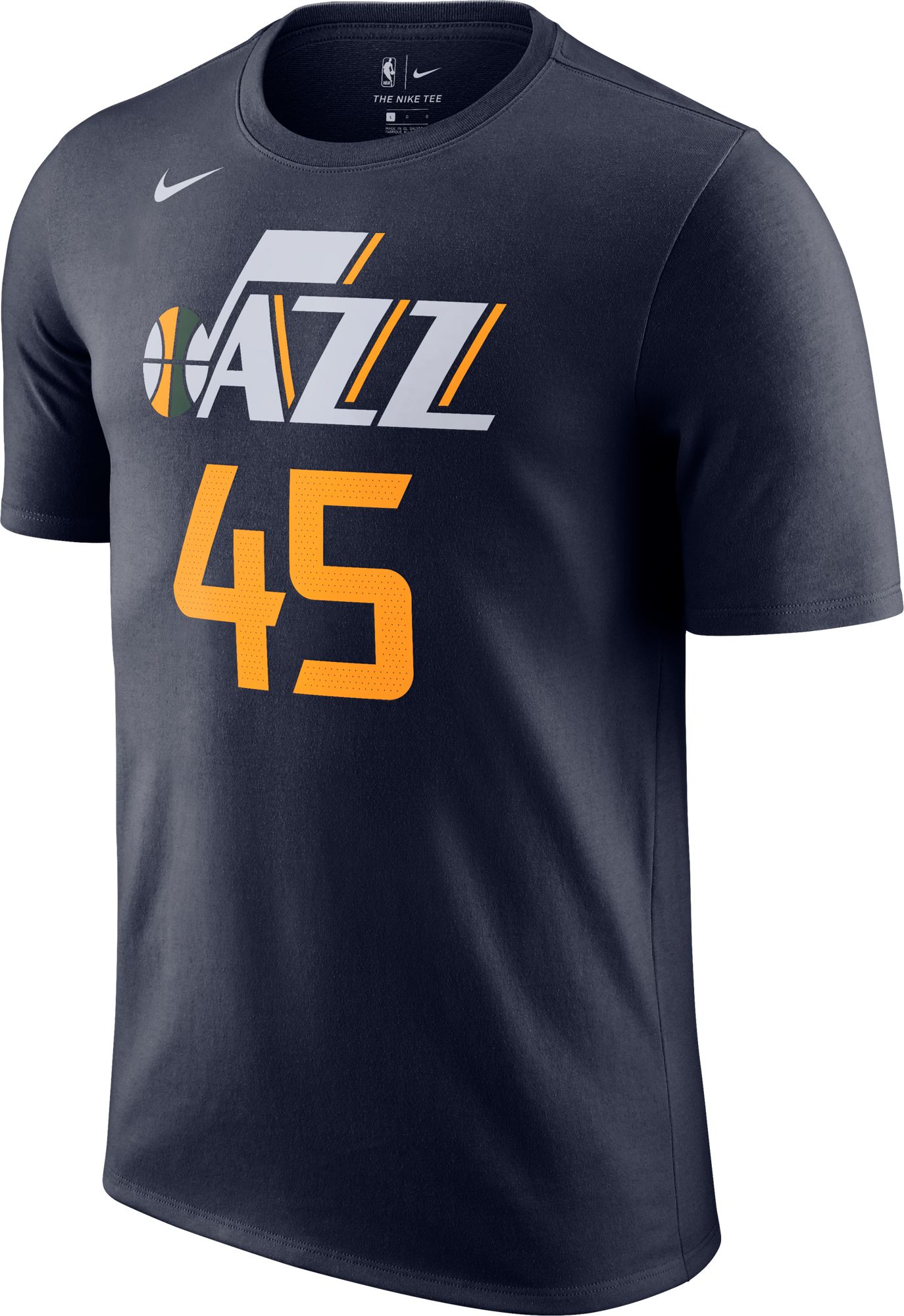 Nike Men's Utah Jazz Donovan Mitchell #45 Navy Cotton T-Shirt product image
