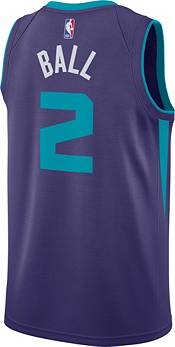 Jordan Men's Charlotte Hornets Lamelo Ball #2 Purple Dri-FIT Statement Edition Jersey product image