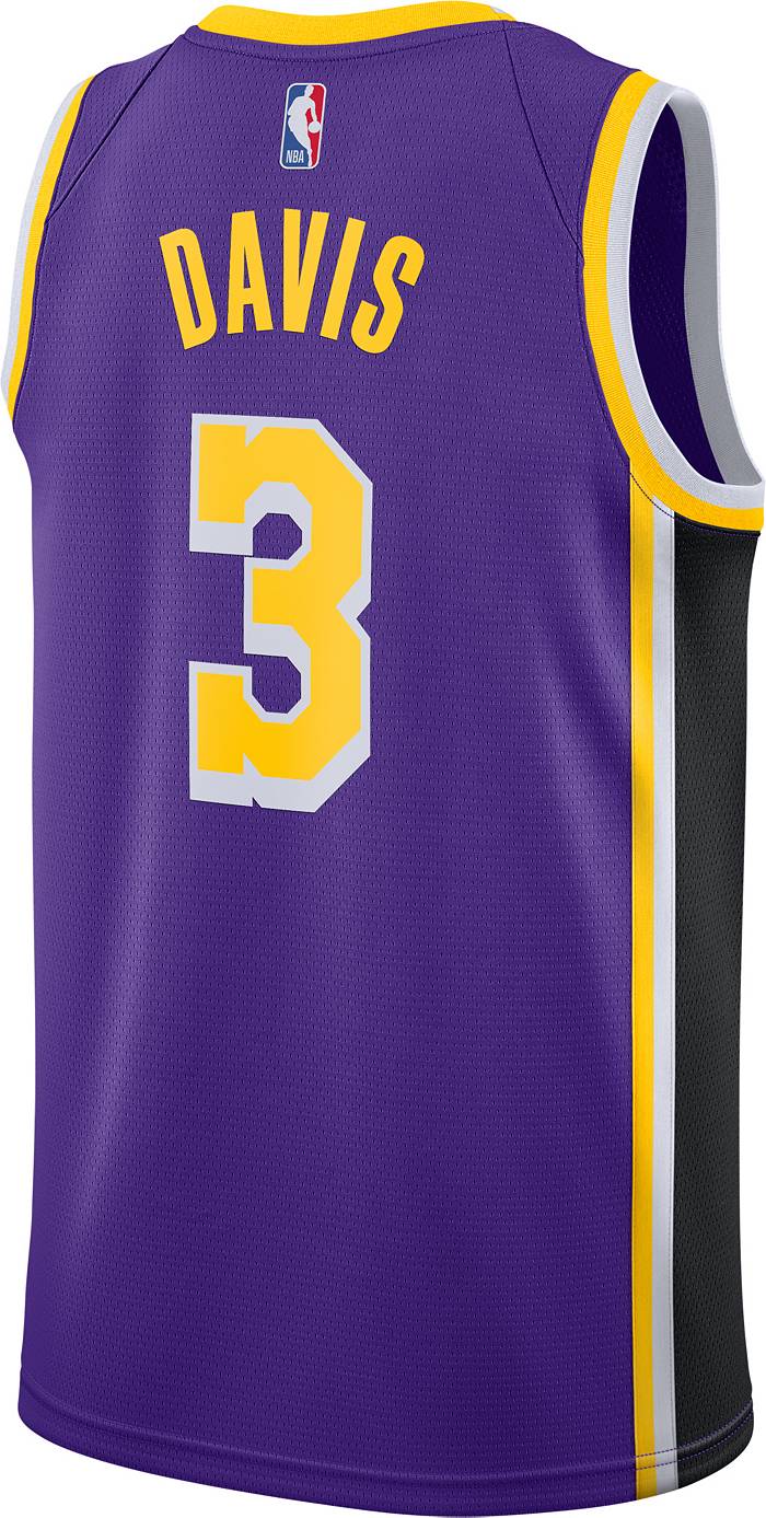 Nike Youth Los Angeles Lakers Anthony Davis Icon Swingman Jersey Gold Large