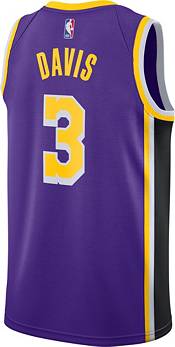 Jordan Men's Los Angeles Lakers Anthony Davis #3 Purple 2020-21 Dri-FIT Statement Swingman Jersey product image