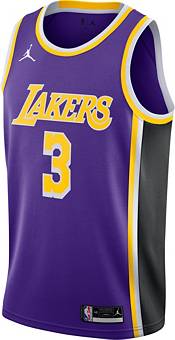 Nike Men's Los Angeles Lakers Anthony Davis #3 Purple Dri-Fit Swingman Jersey, Large