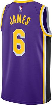 Jordan Men's Los Angeles Lakers LeBron James #6 Purple Dri-FIT Statement Edition Jersey product image
