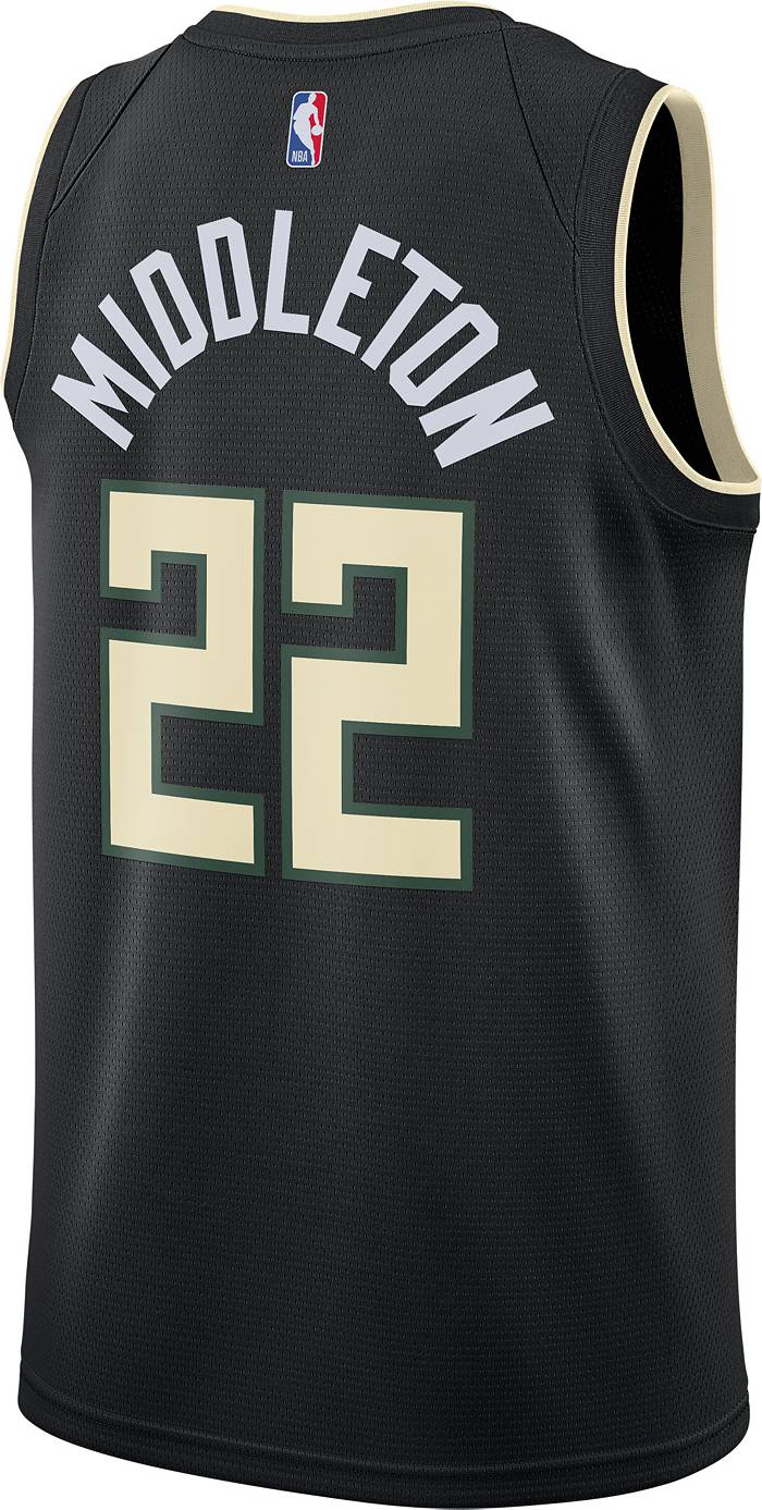 Nike / Men's 2021-22 City Edition Milwaukee Bucks Khris Middleton #22 White  Cotton T-Shirt