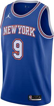 Jordan Men's New York Knicks RJ Barrett #9  Blue Dri-FIT Swingman Jersey product image