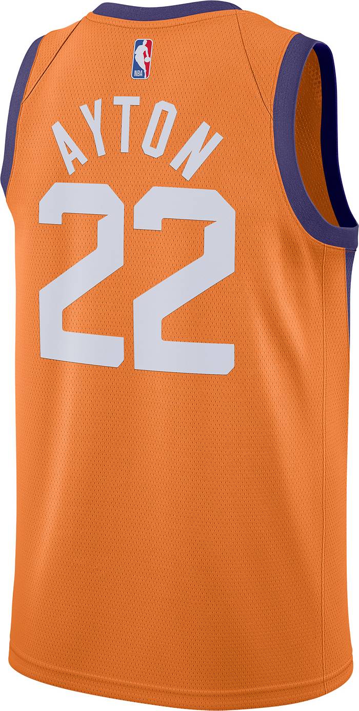 Youth Jordan Brand Deandre Ayton Orange Phoenix Suns 2020/21 Swingman Jersey  - Statement Edition