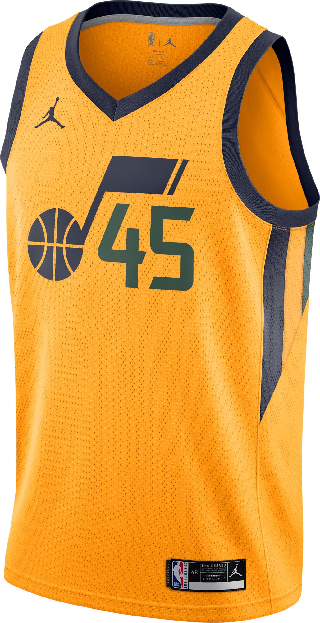 Jordan Men's Utah Jazz Donovan Mitchell #45 Gold 2020-21 Dri-FIT Statement Swingman Jersey product image