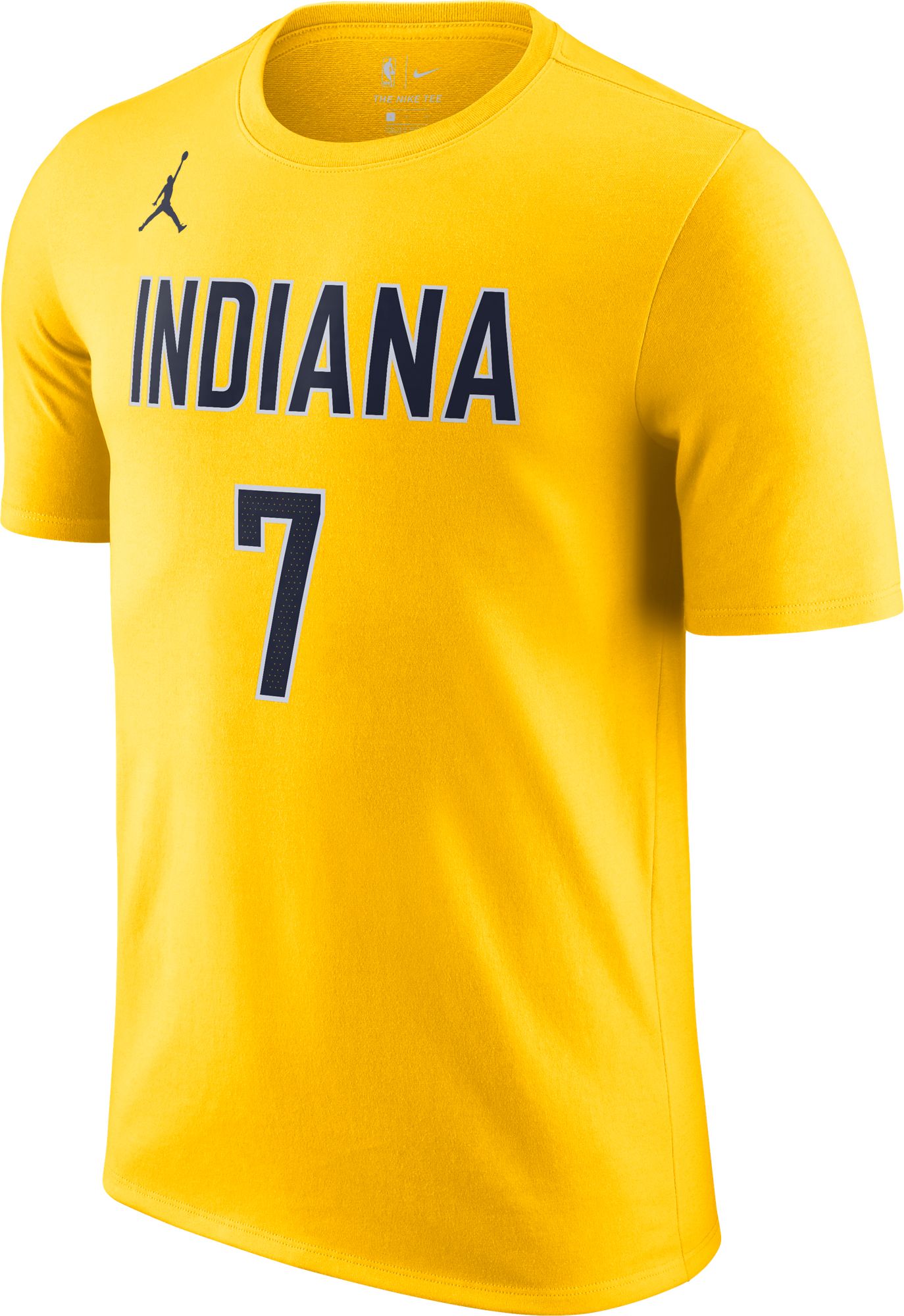 Jordan Men's Indiana Pacers Malcolm Brogdon #7 Yellow Player T-Shirt product image