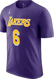 Jordan Men's Los Angeles Lakers LeBron James #6 Purple T-Shirt product image