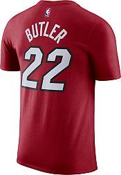 QXFNS T-shirt maschio di pallacanestro Miami # 22 Butler ricamato traspirante e resistente alle usura T-shirt for il ventilatore 