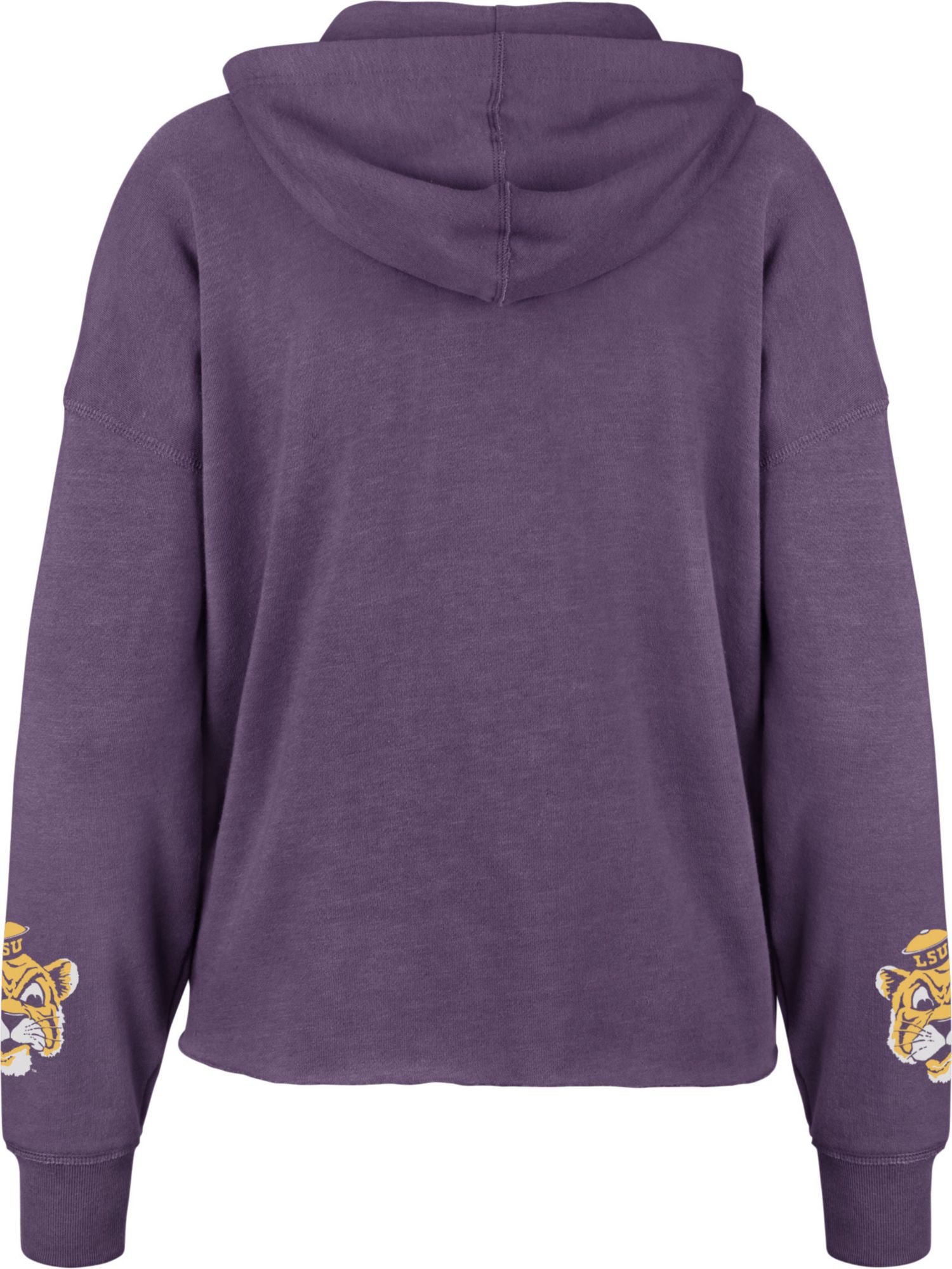 ‘47 Women's LSU Tigers Purple Emerson Cropped Pullover Hoodie product image