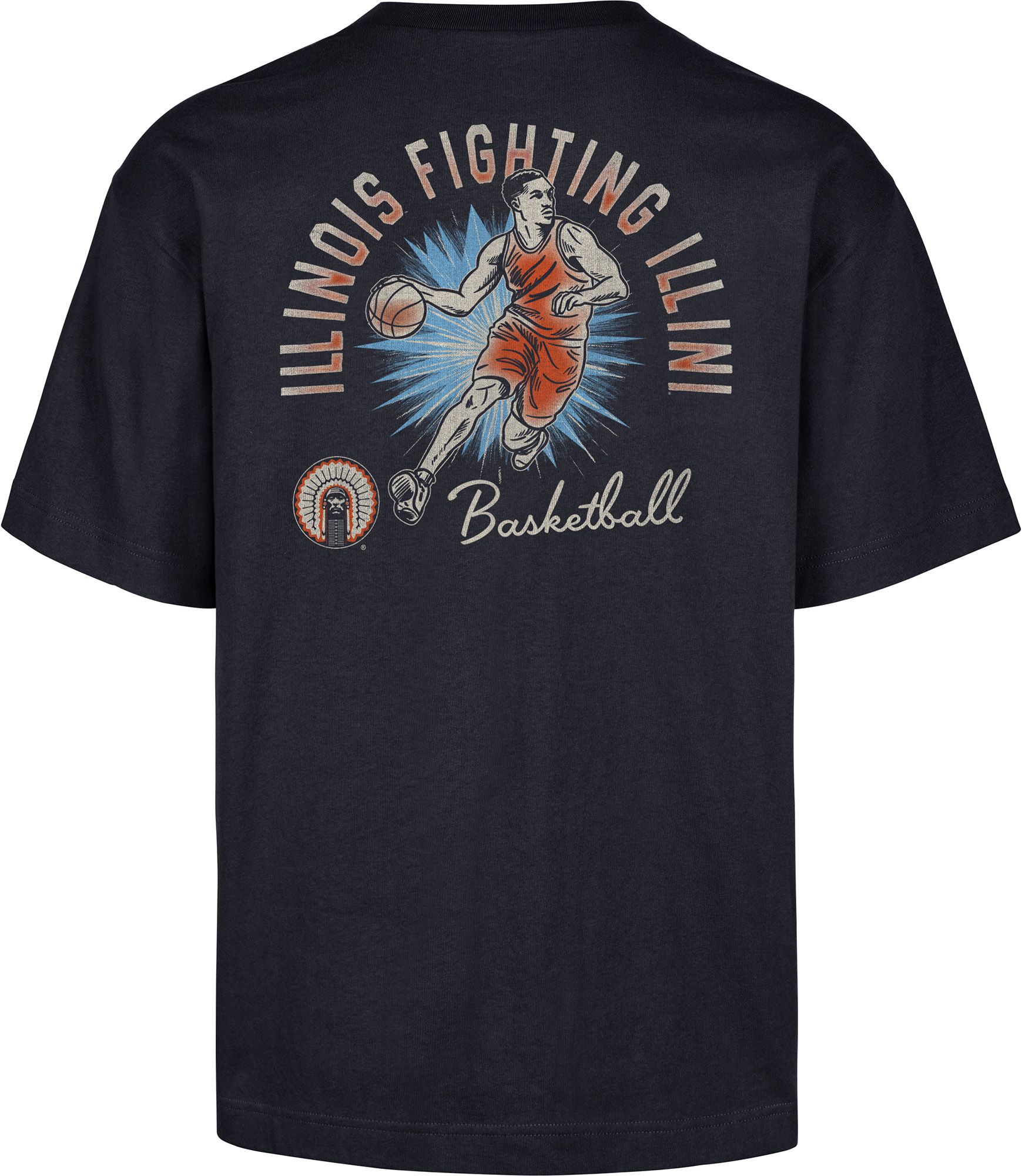 '47 Men's Illinois Fighting Illini Navy Hot Corner Foundation T-Shirt product image
