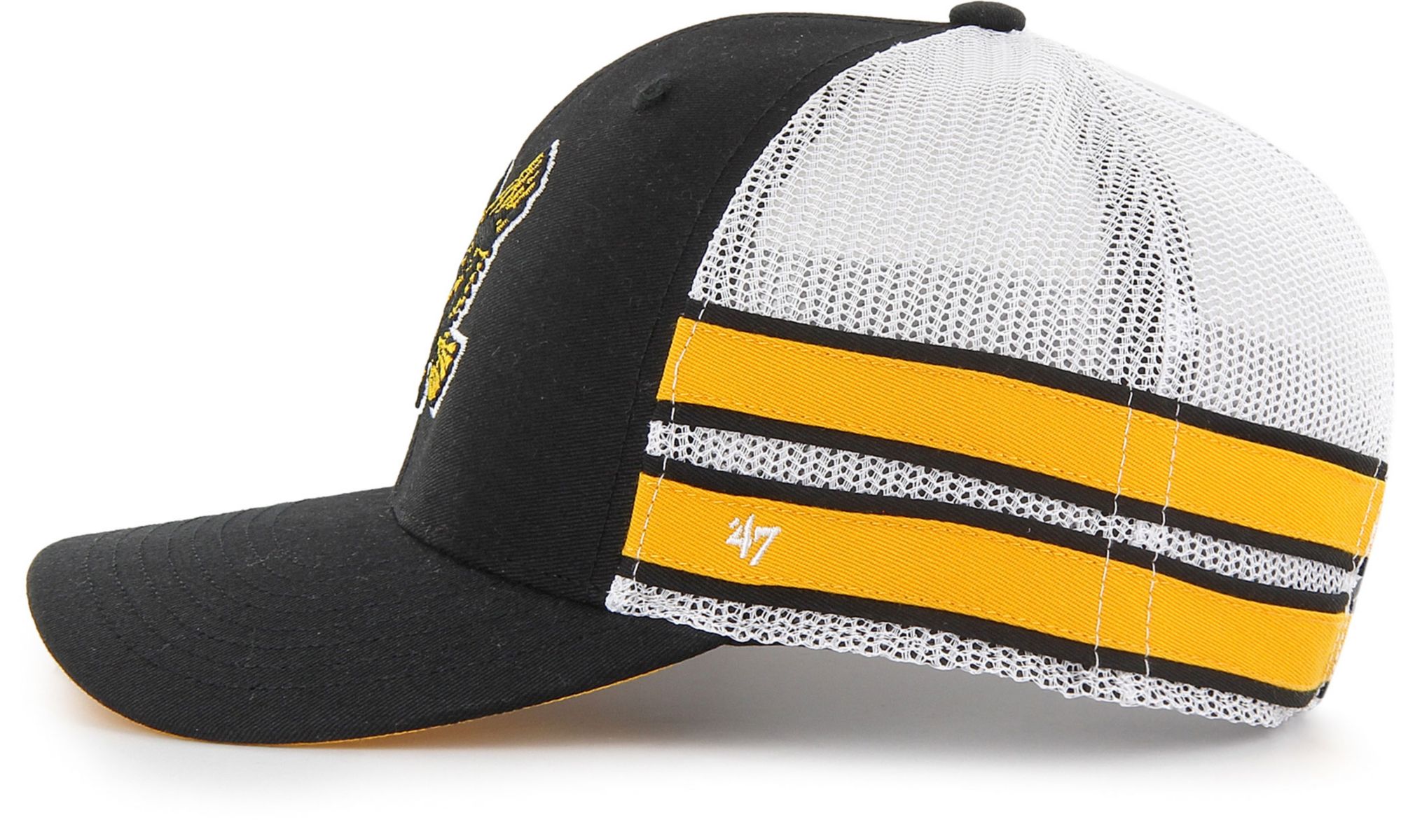 '47 Men's Iowa Hawkeyes Black Straight 8 Trucker Adjustable Hat