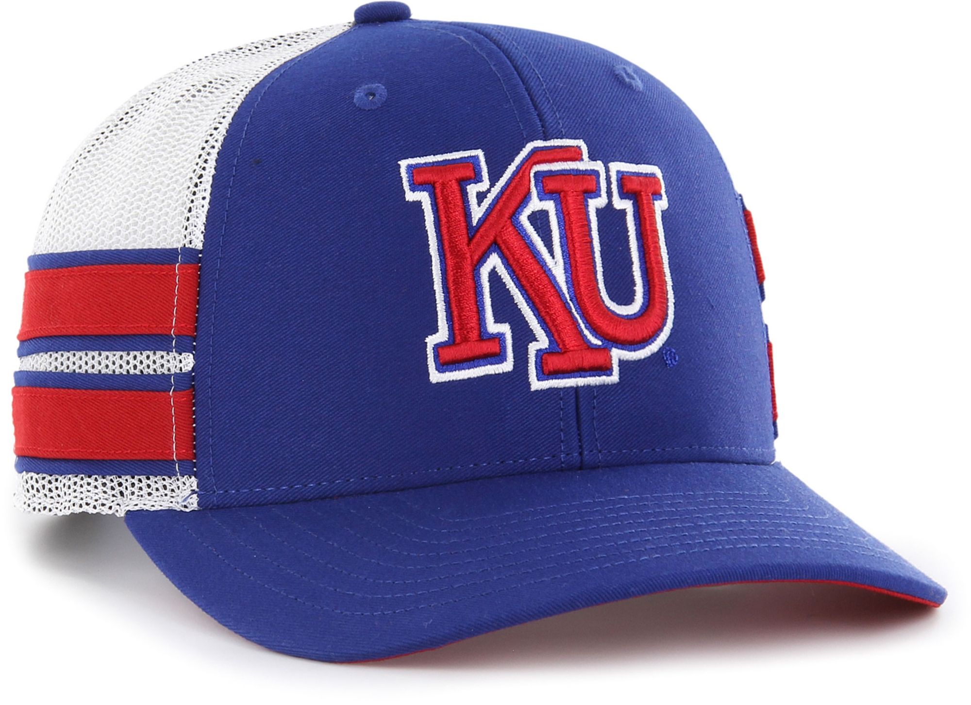 '47 Men's Kansas Jayhawks Blue Straight 8 Trucker Adjustable Hat