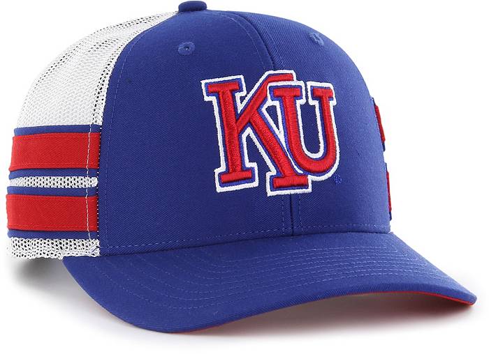 47 Men's Kansas Jayhawks Blue Straight 8 Trucker Adjustable Hat