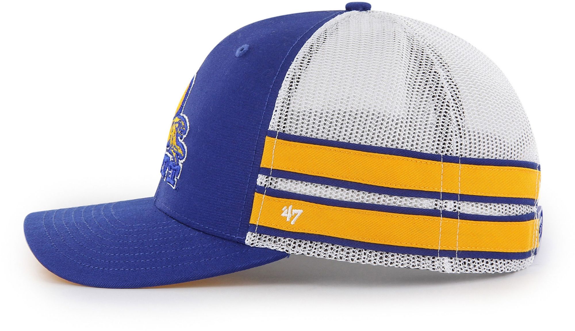 '47 Men's Pitt Panthers Blue Straight 8 Trucker Adjustable Hat