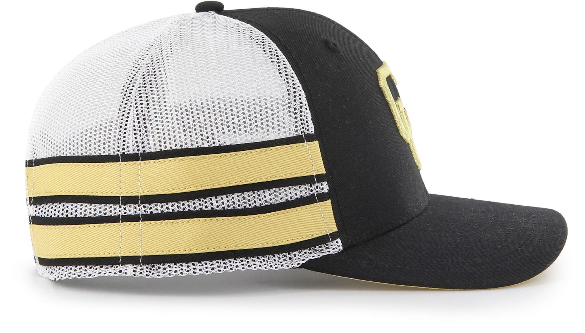 '47 Men's Colorado Buffaloes Black Straight 8 Trucker Adjustable Hat