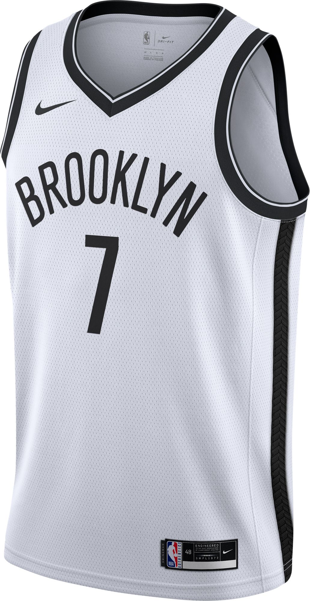 Nike Men's Brooklyn Nets Kevin Durant #7 White Dri-FIT Swingman Jersey product image