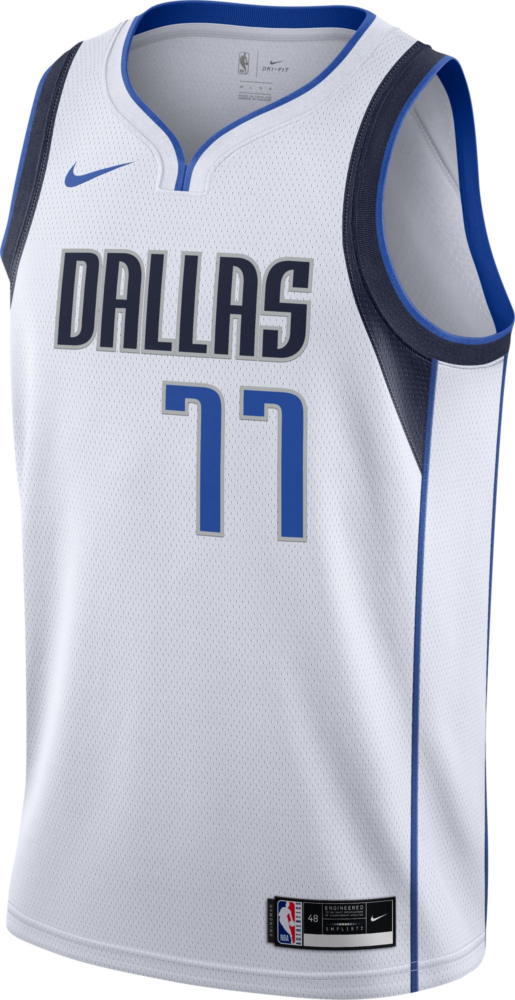 Nike Men's Dallas Mavericks Luka Doncic #77 White Dri-FIT Swingman Jersey product image