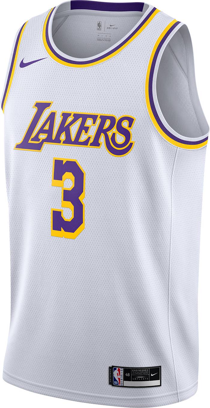 Nike Anthony Davis LA Lakers White Jersey City Edition CN1737-101  Men's S Small