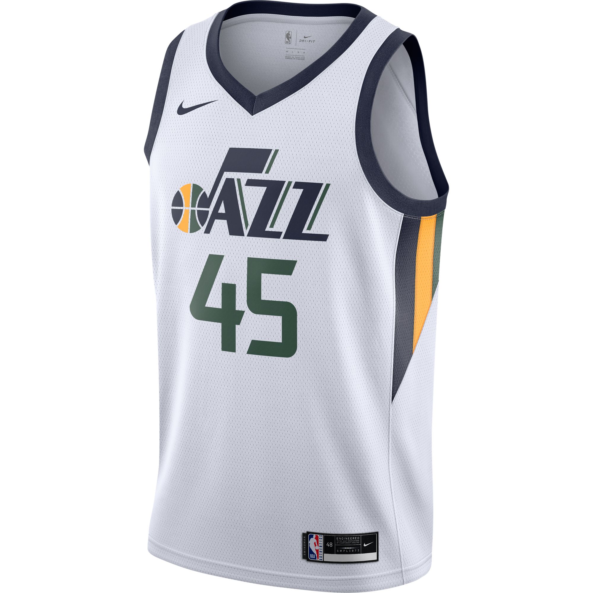 Nike Men's Utah Jazz Donovan Mitchell #45 White Dri-FIT Swingman Jersey product image