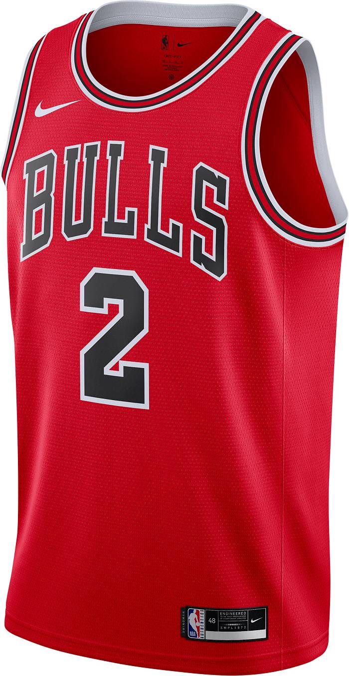 Men's Fanatics Branded Lonzo Ball Red Chicago Bulls 2021/22 Fast Break Road Replica Jersey - Icon Edition