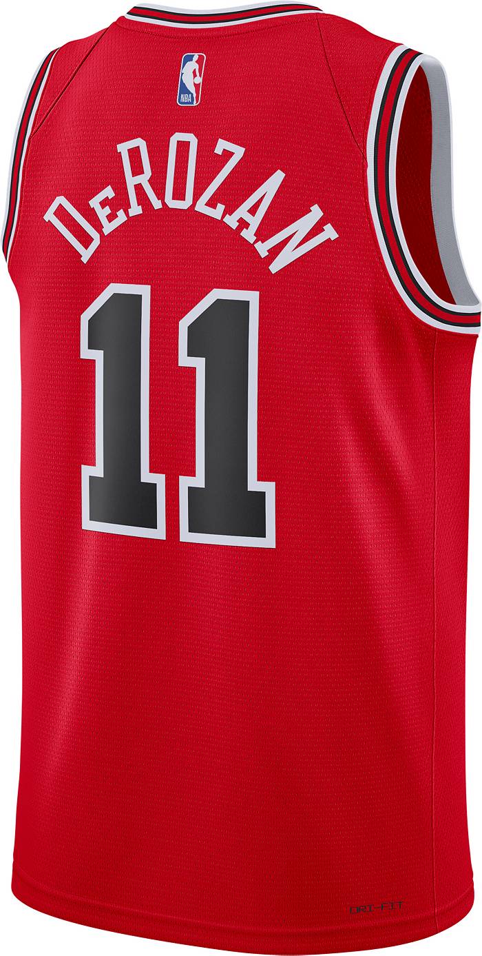 Nike Men's Chicago Bulls DeMar DeRozan #11 Red Dri-Fit Swingman Jersey, XL