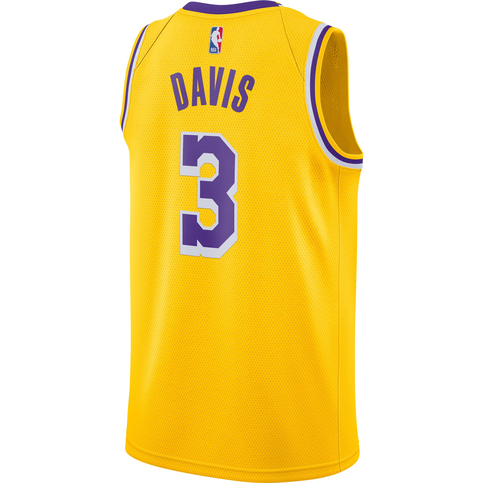 Nike Men's Los Angeles Lakers Anthony Davis #3 Yellow Icon Jersey product image