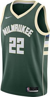 Men's Milwaukee Bucks Khris Middleton Nike Cream 2019/20 City Edition Name  & Number Performance T-Shirt