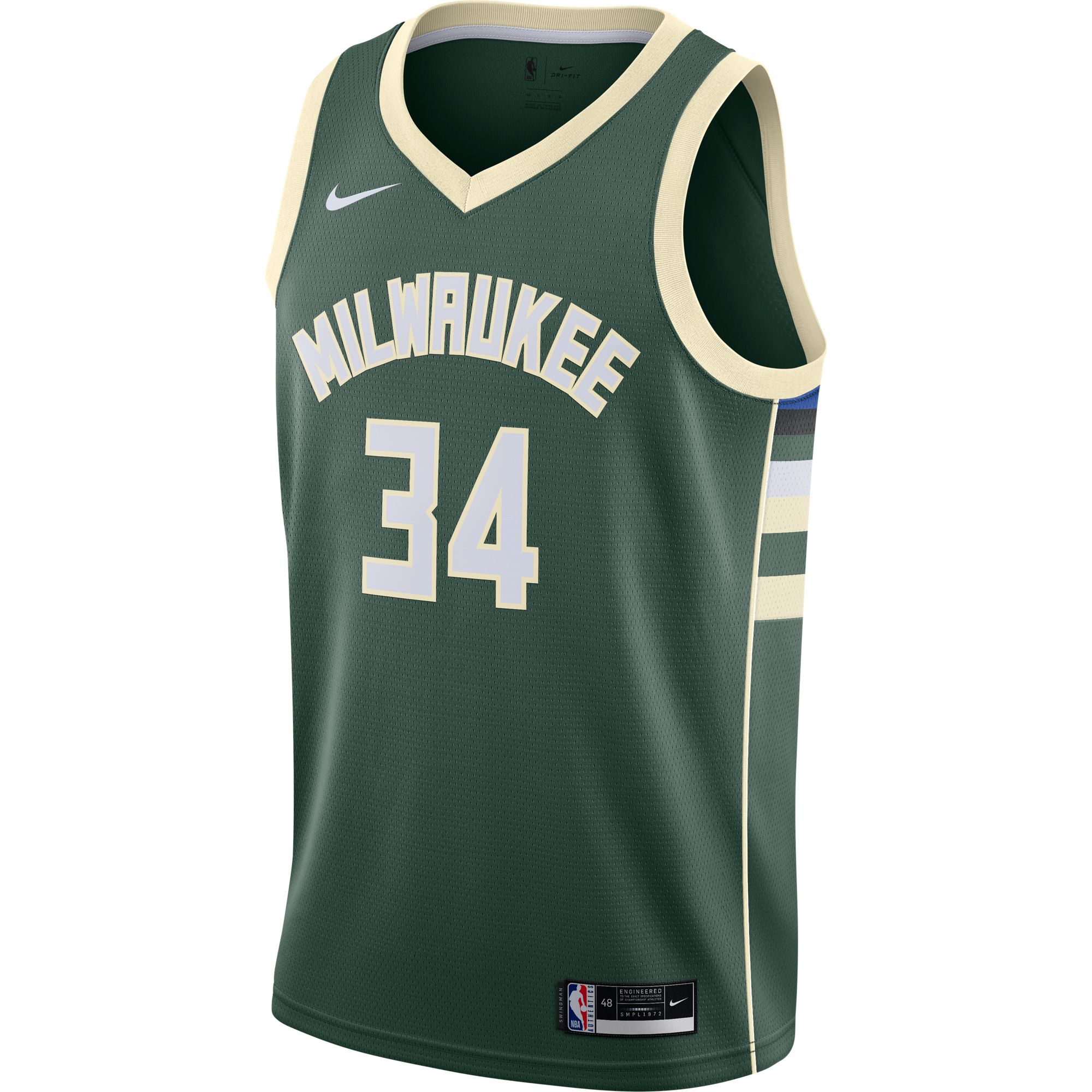 Nike Men's Milwaukee Bucks Giannis Antetokounmpo #34 Green Icon Jersey product image