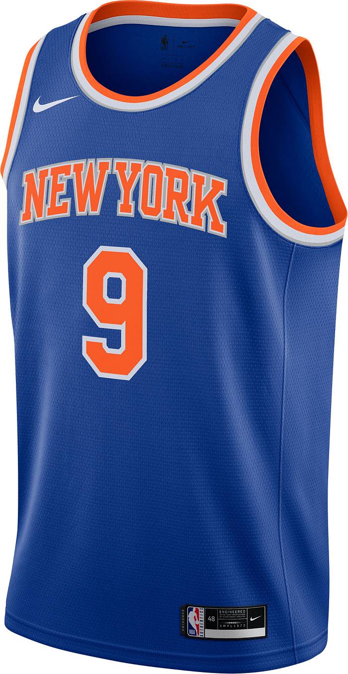 Nike Men's New York Knicks RJ Barrett #9 White Dri-Fit Year Zero Swingman Jersey, XL