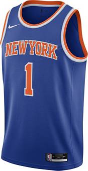 Nike Men's New York Knicks Obi Toppin #1 Blue Dri-FIT Swingman Jersey product image