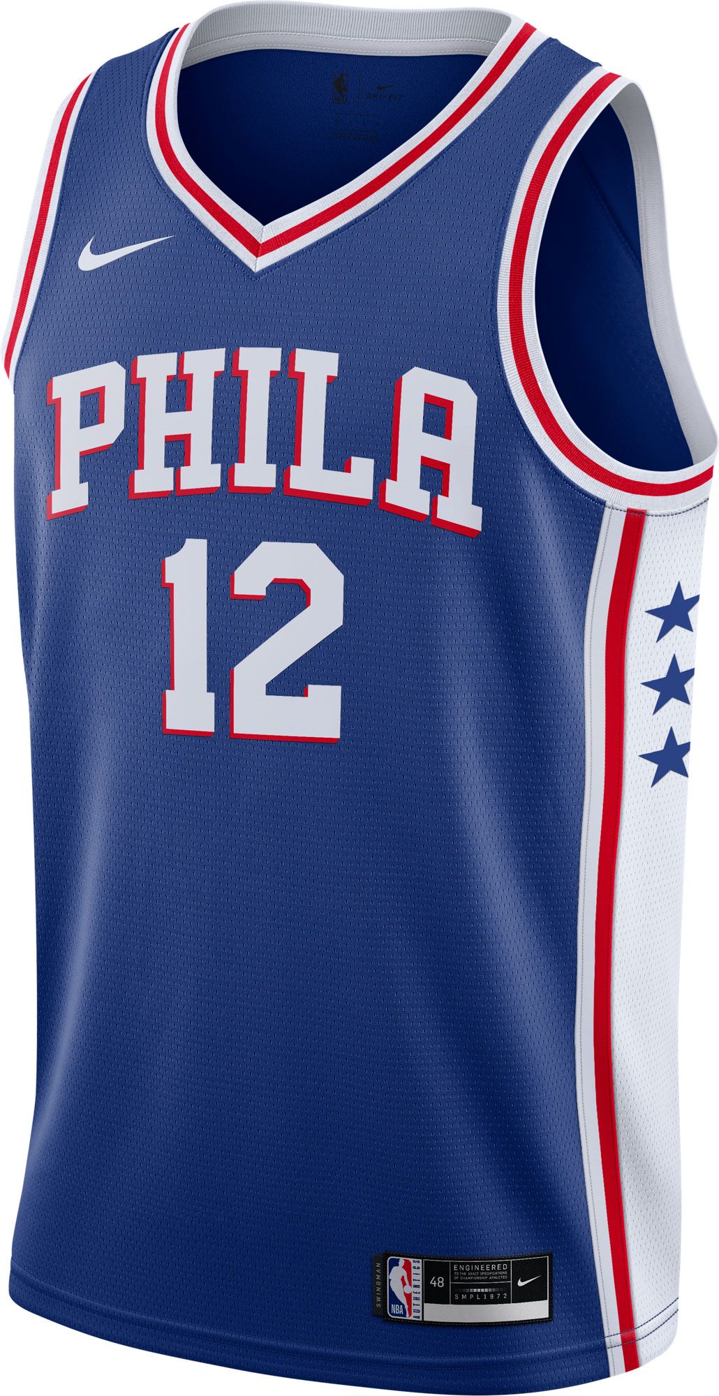 Nike Men's Philadelphia 76ers Tobias Harris #12 Blue Dri-FIT Icon Edition Jersey