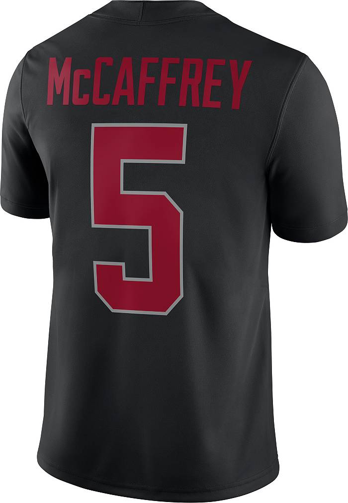 Nike Men's Christian McCaffrey Stanford Cardinal #5 Dri-FIT Game Football  Black Jersey