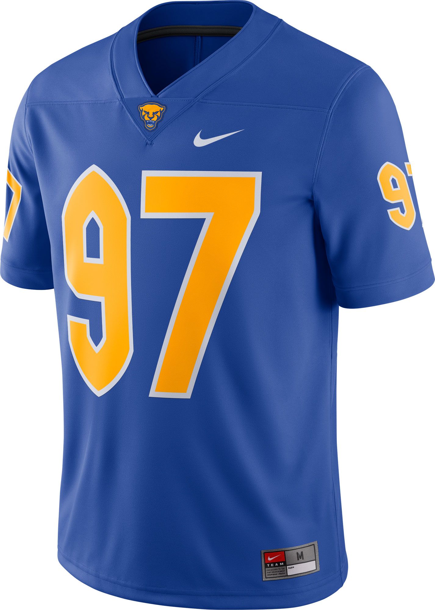 Nike Men's Aaron Donald Pitt Panthers #97 Blue Dri-FIT Game Football Jersey product image