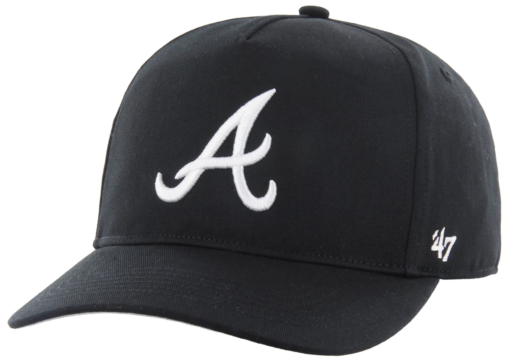 '47 Adult Atlanta Braves Black Black&White Sure Shot Hitch Adjustable Hat product image