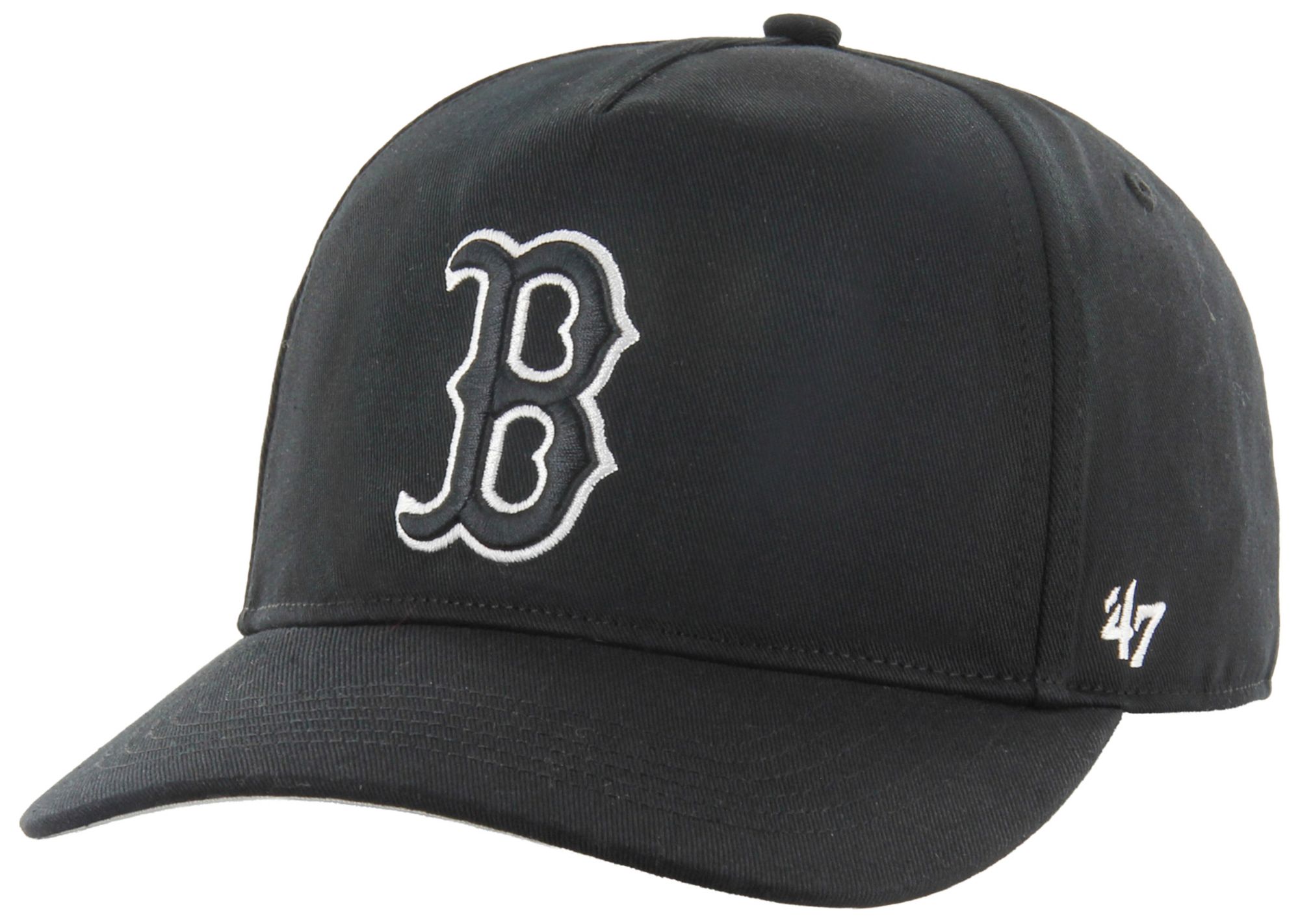 '47 Adult Boston Red Sox Black Black&White Sure Shot Hitch Adjustable Hat product image