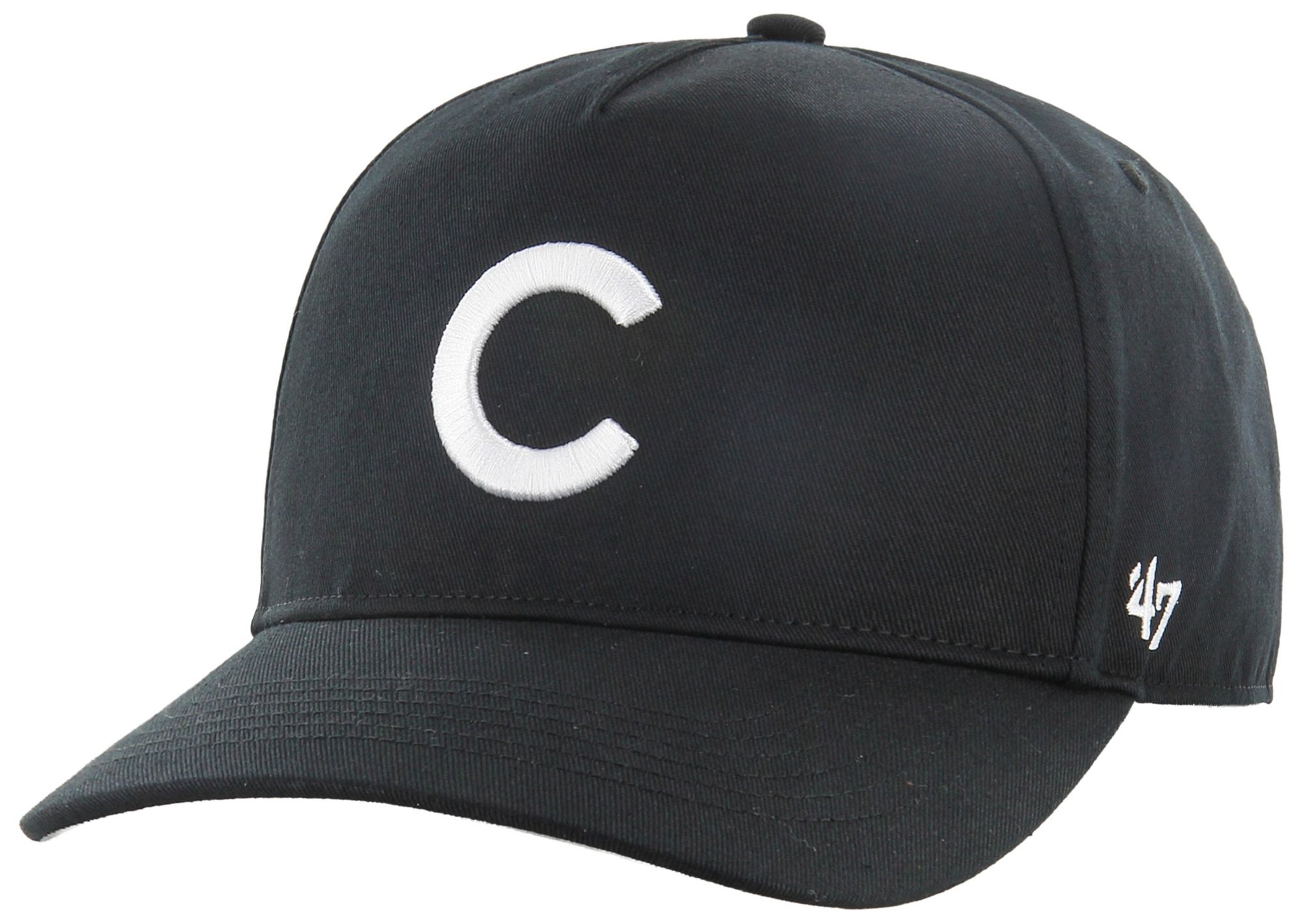 '47 Adult Chicago Cubs Black Black&White Sure Shot Hitch Adjustable Hat product image