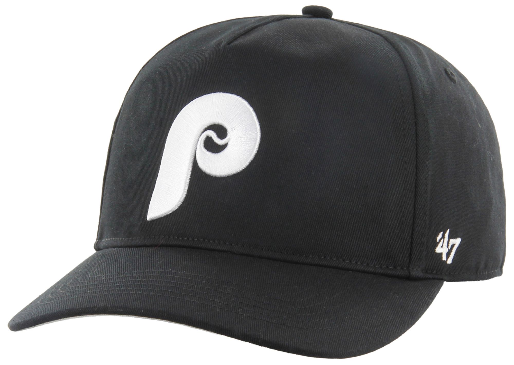 '47 Adult Philadelphia Phillies Black Black&White Sure Shot Hitch Adjustable Hat product image